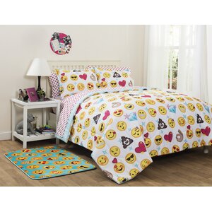 Emoji Pals Reversible Comforter Set