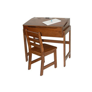Alexa Kids' Desk and Chair Set in Walnut by Viv + Rae
