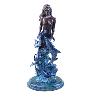 Bronze Mermaid Sculpture Wayfair Mermaid Figurine By Spi Home