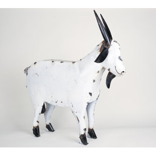 Goat Statue Wayfair Medium Recycled Metal Goat Statue