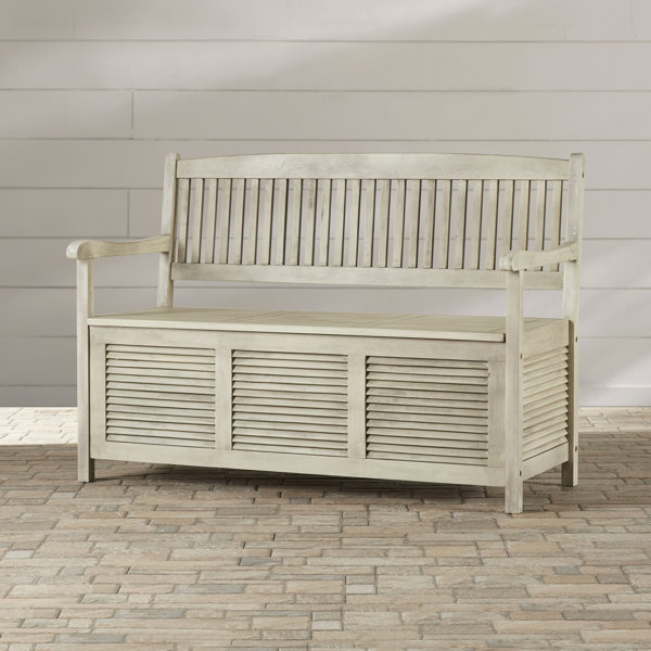 White Outdoor Storage Bench Wayfair