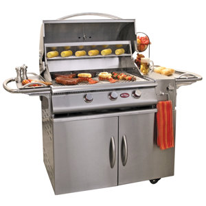 A-LA-Cart Plus 3-Burner Built-In Propane Gas Grill with Cabinet