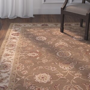 Lundeen Brown/Tan Floral Area Rug