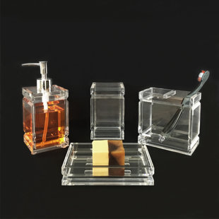 Acrylic Bathroom Accessories Wayfair Bird Acrylic 4 Piece Bathroom Accessory Set