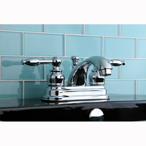 Knight Double Handle Centerset Bathroom Faucet with ABS Pop-Up Drain