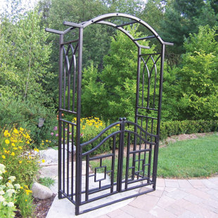 Garden Arbors You Ll Love Wayfair Ca Royal Steel Arbour With Gate