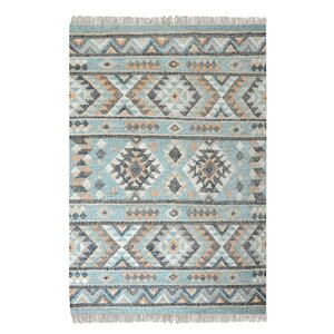 Gonzalez Hand-Woven Aqua Area Rug