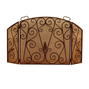Meyda Tiffany 3 Panel Brass Fireplace Screen Wayfair