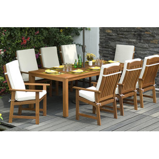 8 Seater Wooden Garden Set Wayfair Co Uk Seymour 8 Seater Dining Set With Cushions