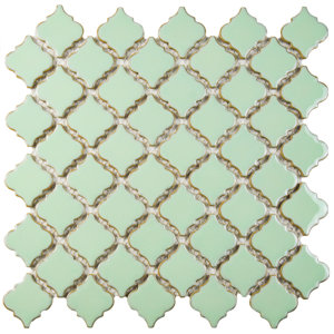 Pharsalia 2″ x 2.25″ Porcelain Mosaic Tile in Light Green
