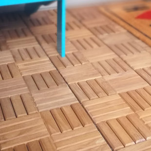 Teak Decking You Ll Love Wayfair 12 X Teak Interlocking Deck Tiles In Light Wood