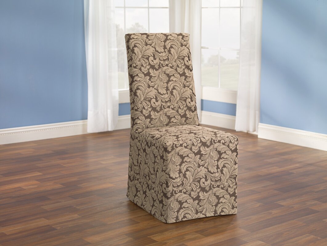 dining room chair skirted slipcover