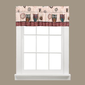 Spice Owl Window Curtains in Valance