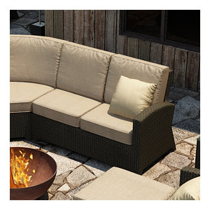 Barbados Right Arm Facing Sectional Loveseat with Cushions