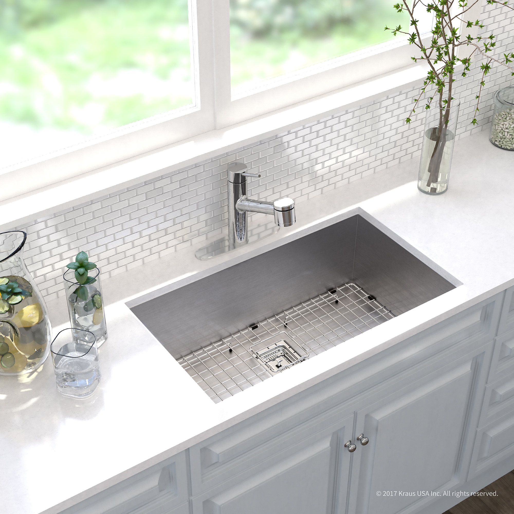 Kraus Pax Zero Radius 16 Gauge Stainless Steel 31 5 X 18 Kraus Pax Zero Radius 16 Gauge Stainless Steel 31 5 X 18 Undermount Kitchen Sink With Faucet Wayfair