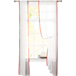 Quintin Solid Sheer Rod Pocket Single Curtain Panel