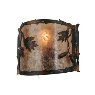 Pull Chain Flush Mount Wayfair 1 Light Oak Leaf And Acorn Pull Chain Wall Sconce