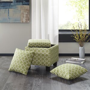 Hernandes Square Storage Ottoman with Pillow