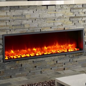 55 Built-in LED Wall Mount Electric Fireplace