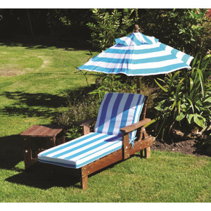Gartenliege mit Auflage und Tisch von Kingfisher