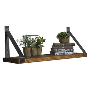 Pankuri Industrial Grace Angled Bracket Accent Shelf