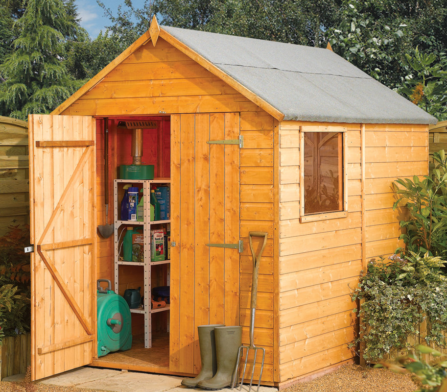 Rowlinson 1,8 m x 0,6 m Holzscheitregal aus Holz Werkzeugschuppen