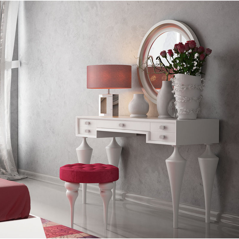 Kirkwood Bedroom Makeup Vanity Set With Mirror