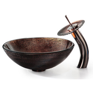 Copper Circular Vessel Bathroom Sink