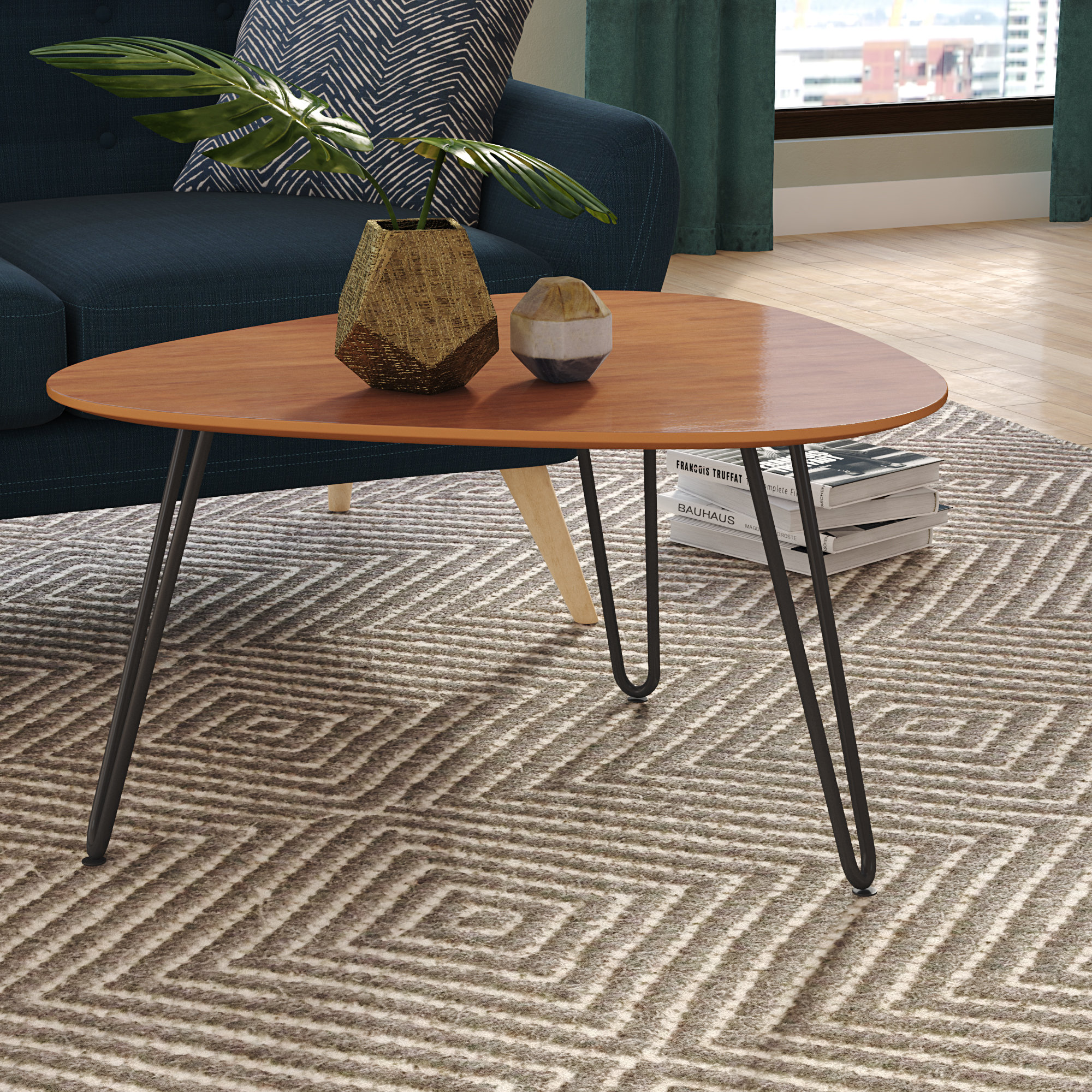 Hairpin Legs Coffee Table Wayfair Labarge Hairpin Leg Wood Coffee Table