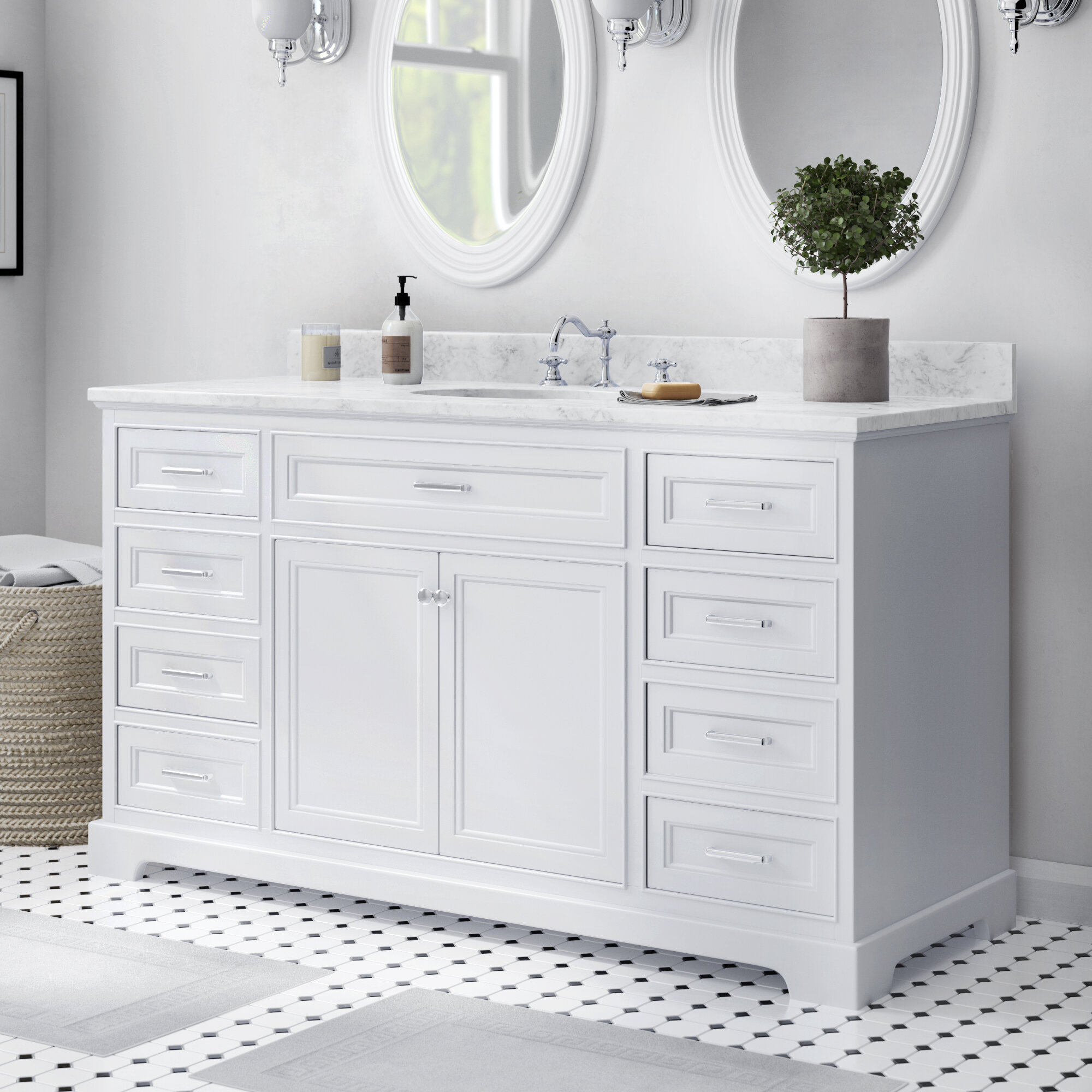 Breakwater Bay Kingon 60 Single Bathroom Vanity Set Reviews Wayfair