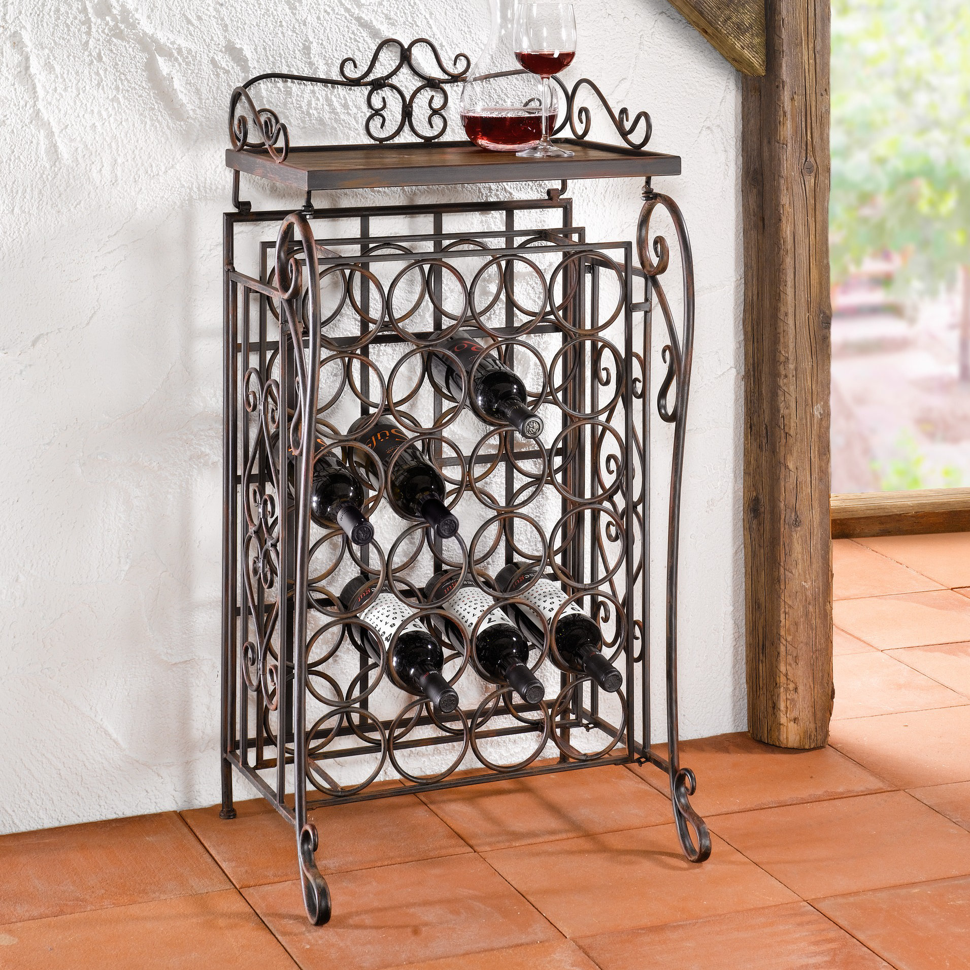 24 Bottles Floor Wine Rack