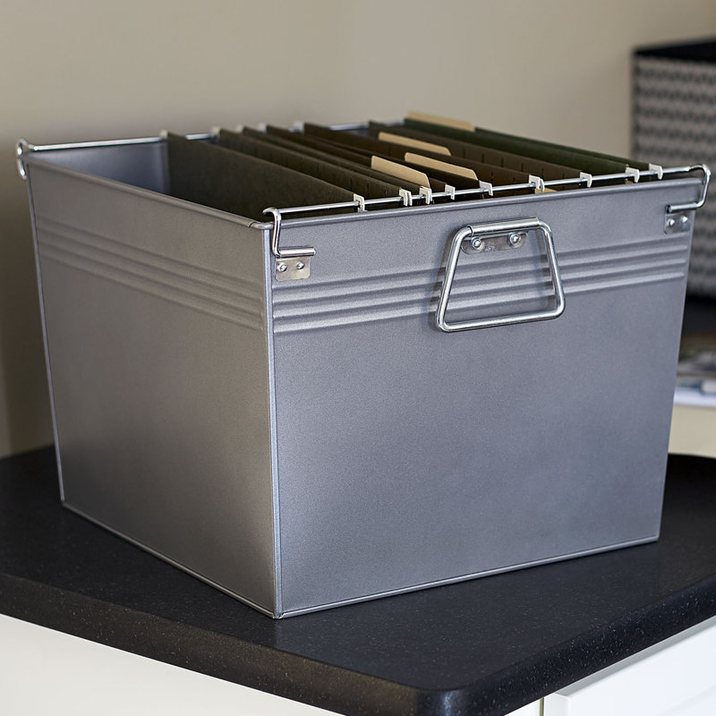 Household Essentials Metal File Box & Reviews Wayfair