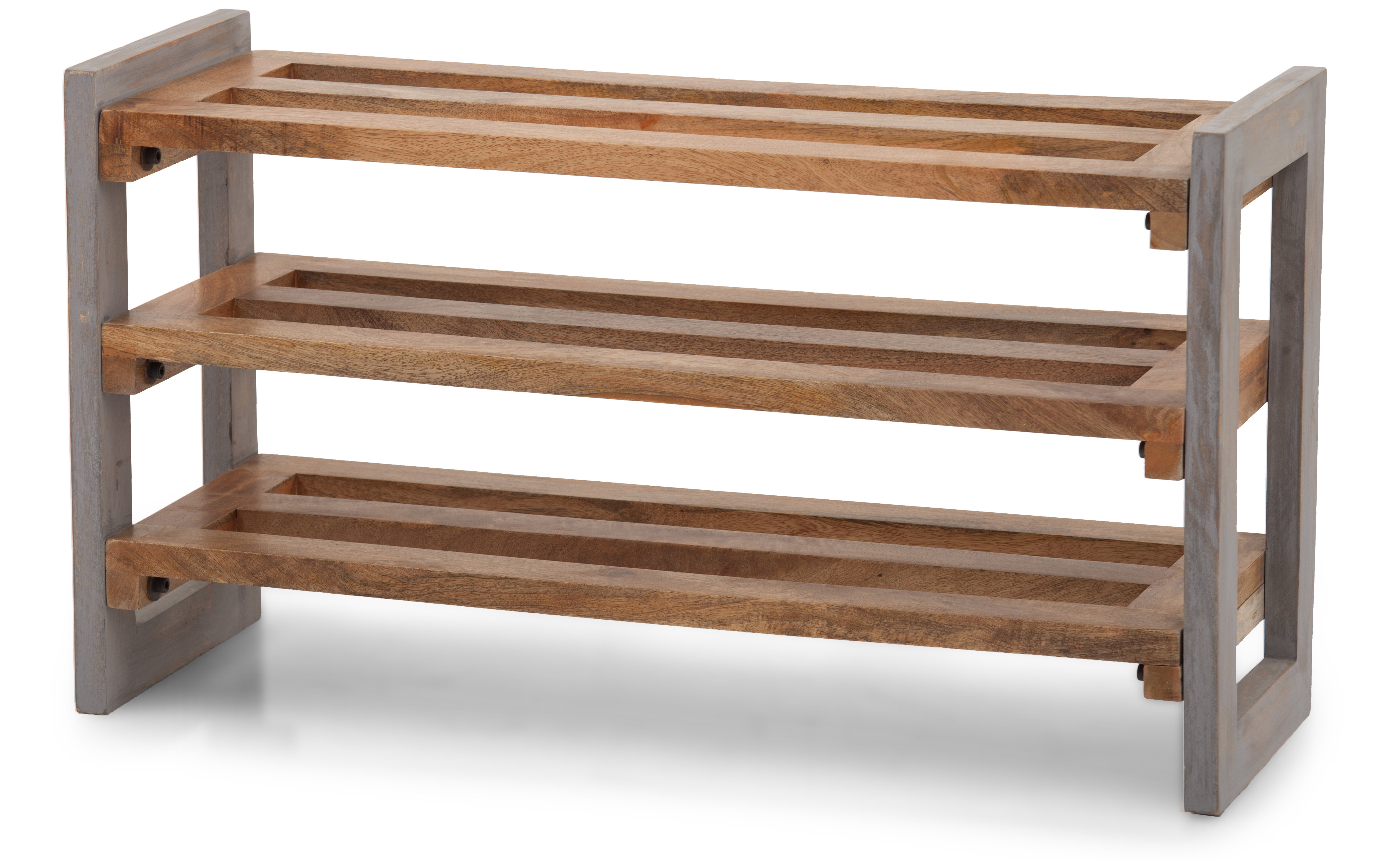 Benzara Wooden 3 Tier Shoe Rack Reviews Wayfair