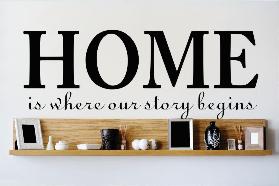 Design With Vinyl Home is Where Our Story Begins Wall Decal & Reviews Wayfair