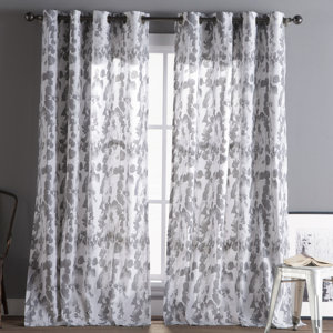 Pasquale Abstract Semi-Sheer Single Curtain Panel