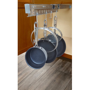 Kitchen Cabinet Pull Out Horizontal Pot Rack