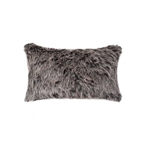 Sheba Wolf Faux Fur Lumbar Pillow