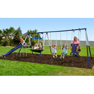 Metal Swing Sets You Ll Love Wayfair Rosemead Swing Set