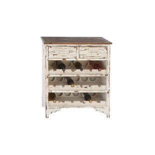 Find White Wine Racks For Your Kitchen Wayfair Edgecomb Wood 2 Drawer Wine Cabinet