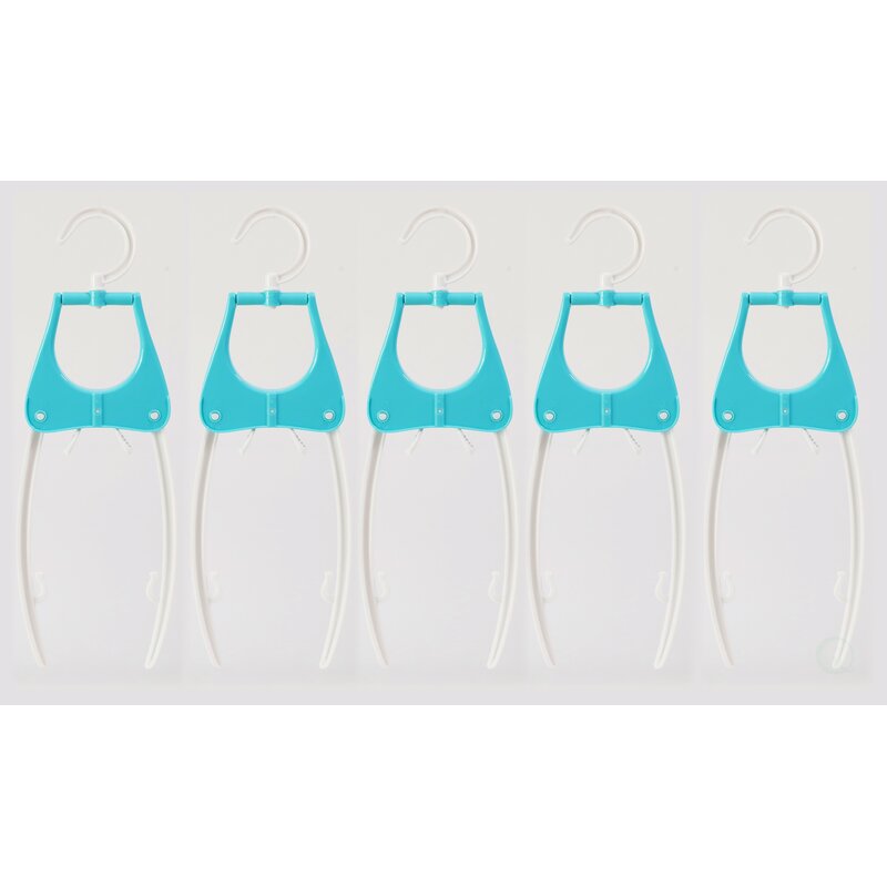 Rebrilliant Calhoon Foldable Portable Plastic Hanger  Color: Blue
