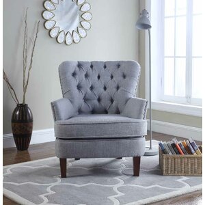 Brazell Nailhead Button Tufted Armchair