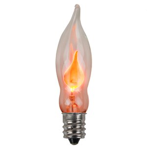 C7 Flicker Flame Transparent Bulb