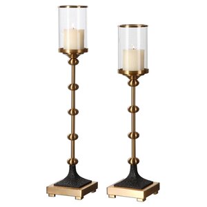 Santona 2 Piece Metal Candlestick Set