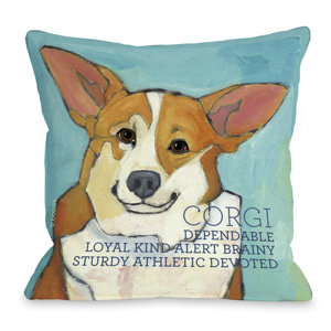 Doggy Du00e9cor Corgi Throw Pillow