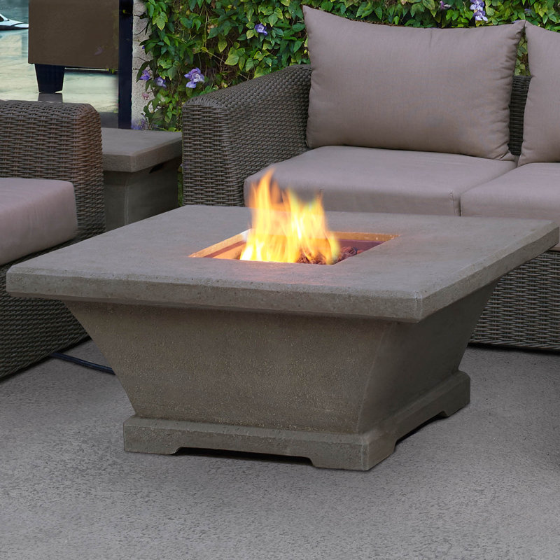 Real Flame Monaco Square Low Profile Propane Fire Pit ...