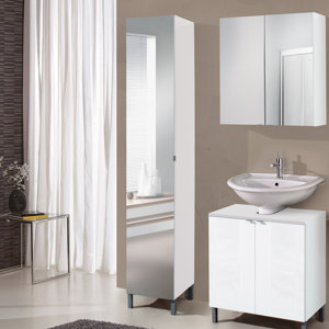 Check price and read more information from trusted store. 32 cm x 182 cm Freistehender Badschrank Milan von Belfry Bathroom