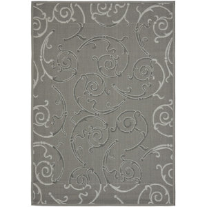 Short Anthracite / Light Grey Indoor/Outdoor Rug