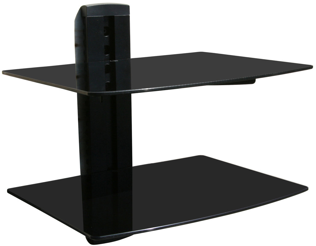 Mount it Wall Mounted AV Component Shelving System with 2 Adjustable