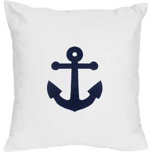 Anchors Away Decorative Accent Cotton Throw Pillow