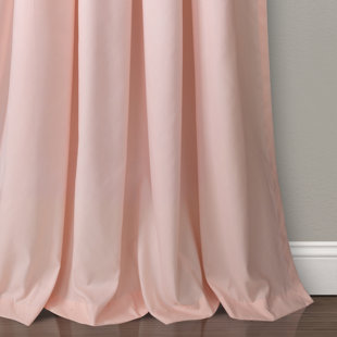 Pink Curtains And D You Ll Love Wayfair Elzira Solid Semi Sheer Thermal Rod Pocket Curtain Panels Set Of 2